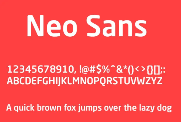 Neo Sans Font View