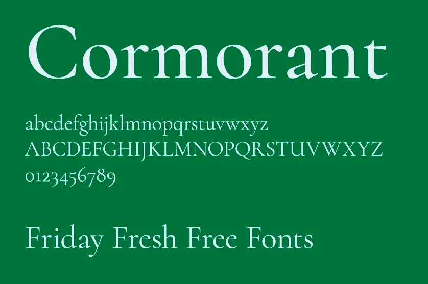 Cormorant Font View