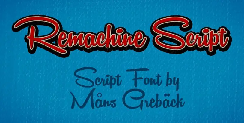 Remachine Script Font View