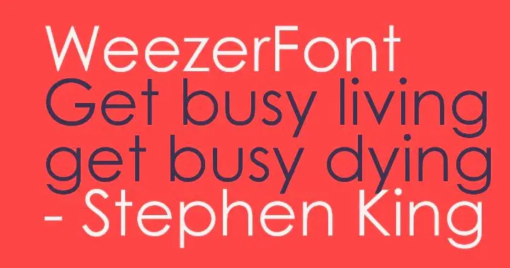 Weezer Font View