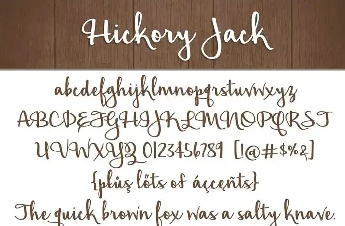 Hickory Jack Font View