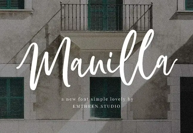 Manilla Script Font