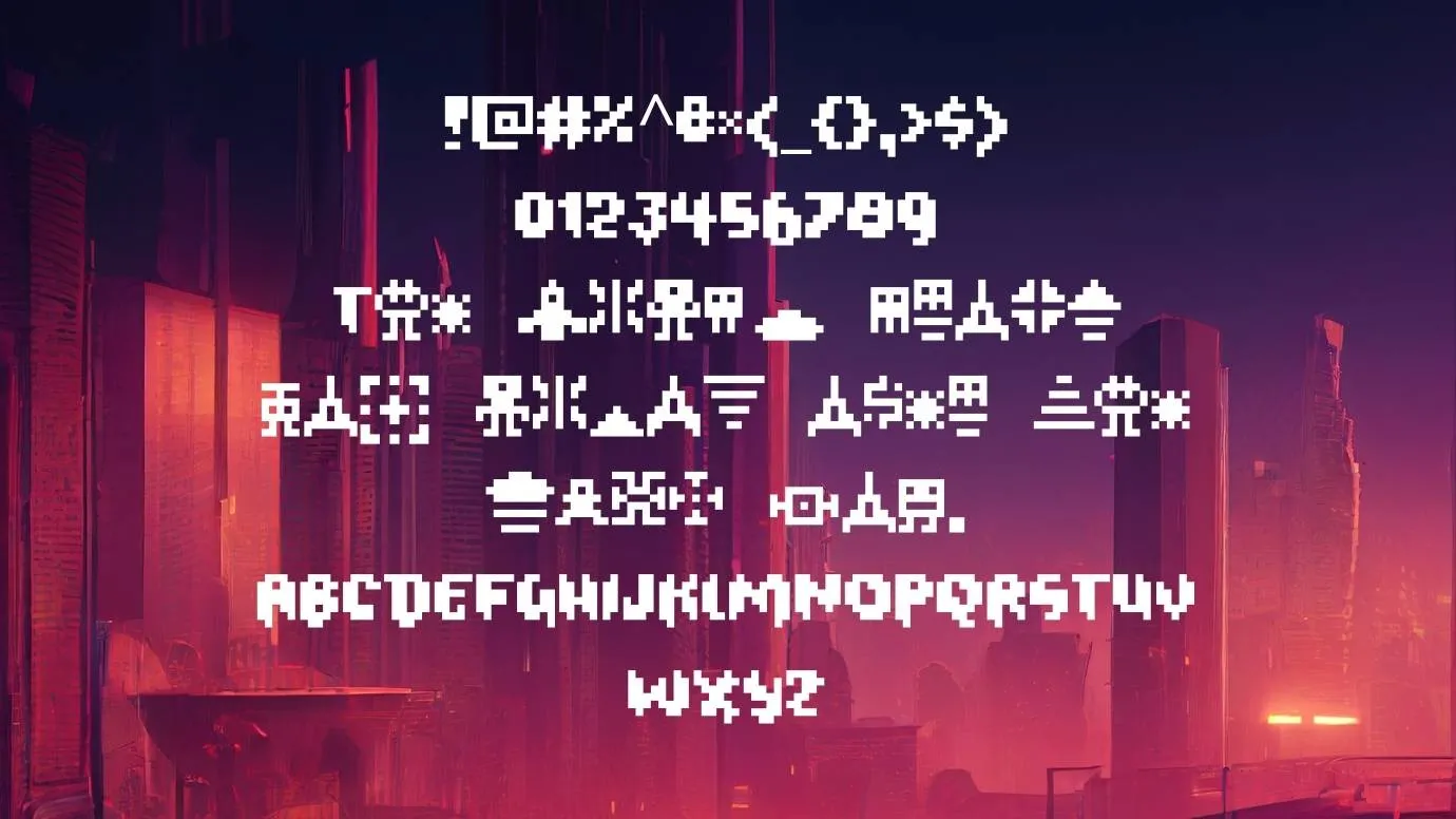 View of Geometry Dash Font