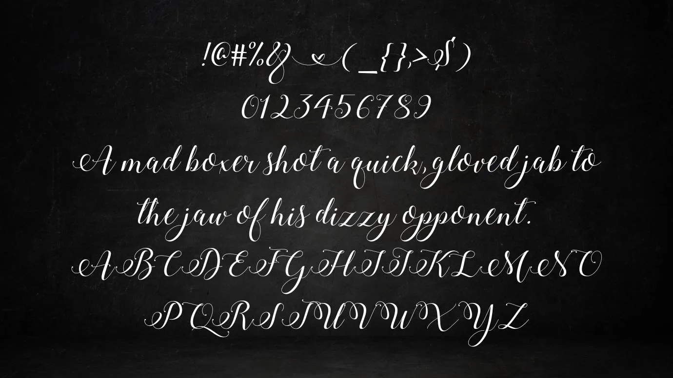 View of Stylish Calligraphy Font