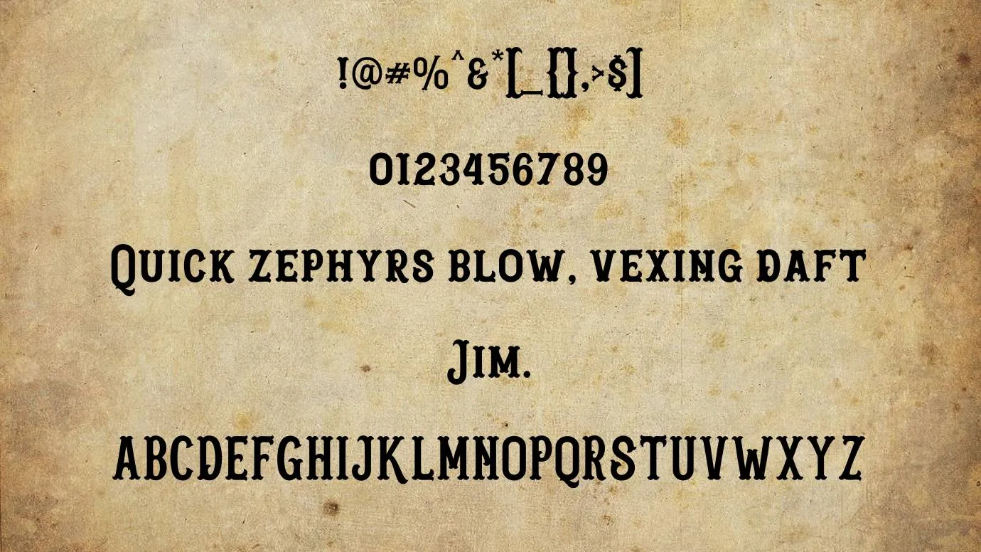 View of Blastrick Vintage Font