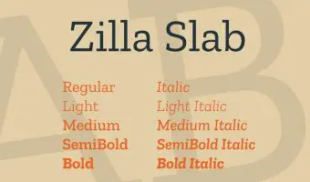 Zilla Slab Font