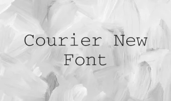 Courier New Font