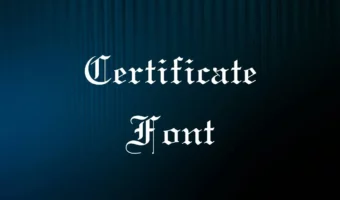 Certificate Font