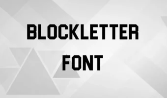 Blockletter Font