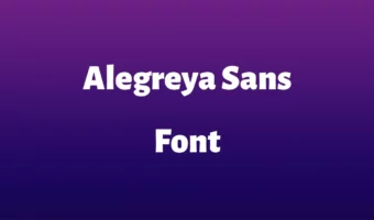 Alegreya Sans Font