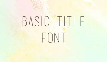 Basic Title Font