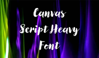 Canvas Script Heavy Font