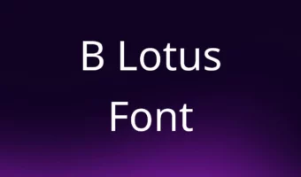 B Lotus Font