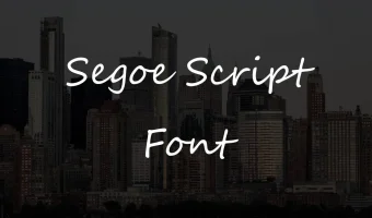 Segoe Script Font