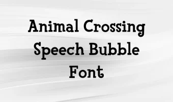 Animal Crossing Speech Bubble Font