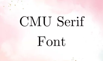 CMU Serif Font