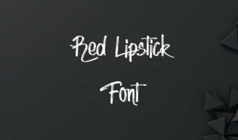 Red Lipstick Font