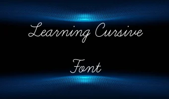 Learning Cursive Font