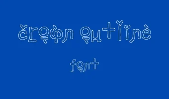 Crown Outline Font