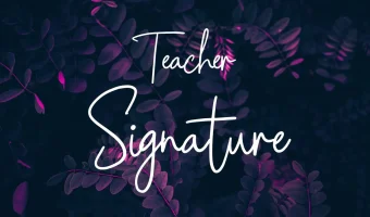 Teacher Signature Font