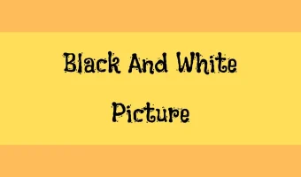 Black and White Picture Font